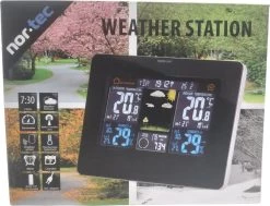 Nortec Nor-Tec Weerstation - Weerstation Voor Binnen En Buiten Met Draadloze Buitensensor - LCD-scherm Weerstation - Klok - Alarm - Kalender - Temperatuur Binnen En Buiten - Vrieswaarschuwing - Hygrometer - Barometer - Maanfase - Weersvoorspelling Obv Druk -Philips Hue Winkel 1200x917 1