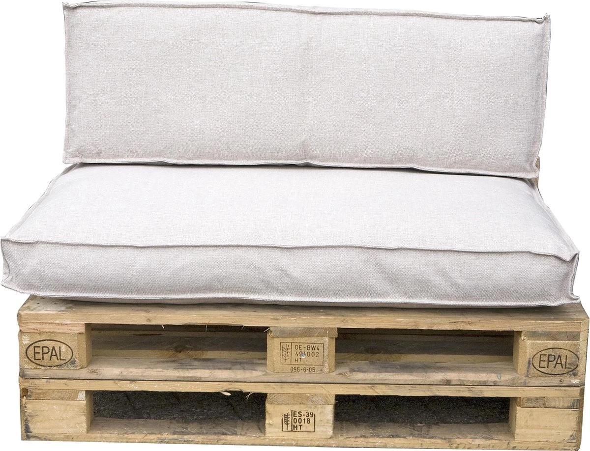 In The Mood Collection Mick Palletkussens - L120 X B80/40 X H12 Cm - Beige 4 In The Mood Collection Mick Palletkussens - L120 X B80/40 X H12 Cm - Beige - Afbeelding 2