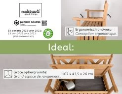 Needs&wants® Houten Tuinbank Met Opbergruimte, 2-zits Kistbank Houten Klassieke Bank Opslag, Grote Tuinopbergbank Van Massief Hout Weerbestendig Voor Buiten Tuin, Balkon, Terras, 115x61x85 Cm, Donker-bruin -Philips Hue Winkel 1200x922 1