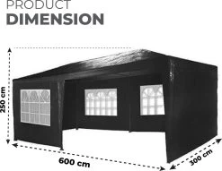 MaxxGarden Partytent - Paviljoen - 3x6m - Incl. Zijwanden - Waterdicht - Zwart 10 MaxxGarden Partytent - Paviljoen - 3x6m - Incl. Zijwanden - Waterdicht - Zwart -Philips Hue Winkel 1200x927 1