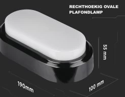 V-Tac Zwarte Ovale LED Plafondlamp Klein -Philips Hue Winkel 1200x938