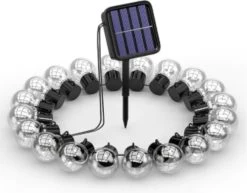 Homèlle Solar Lichtsnoer - 20 LED - 3+2 Meter - Warm-wit - ø5cm - Tuinverlichting Op Zonne-energie - Kerstverlichting - Buitenverlichting - Lichtslinger - Lampjes Slinger - Transparant -Philips Hue Winkel 1200x940 4