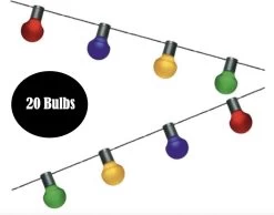 Tuin Lichtsnoer Met Kleur Lampjes Van WDMT™ | 13,55 Meter Lang | 20 Stuks LED Lamp Tuin Verlichting Snoer | Sfeervolle Tuinverlichting