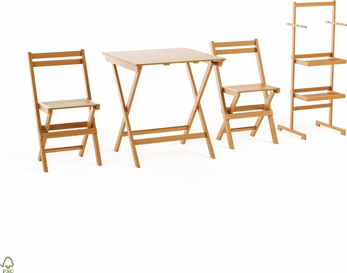 Bistro Set Hout Balkonset FSC – Patio Set Tuin – Houten Frans Tuinsetje – Kleine Tuinset – Complete Kleine Balkon Tafelset Met Gratis Bijzettafel – Hardhout FSC Balkonstoelen & Balkon Tafel - Tuintafel En Stoelen - Bistroset Van Hout – Balcony Set 3 Bistro Set Hout Balkonset FSC – Patio Set Tuin – Houten Frans Tuinsetje – Kleine Tuinset – Complete Kleine Balkon Tafelset Met Gratis Bijzettafel – Hardhout FSC Balkonstoelen & Balkon Tafel - Tuintafel En Stoelen - Bistroset Van Hout – Balcony Set