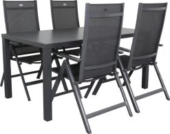 Hartman Napoli/Alma 160 Cm. Tuinset - 5-delig Verstelbaar