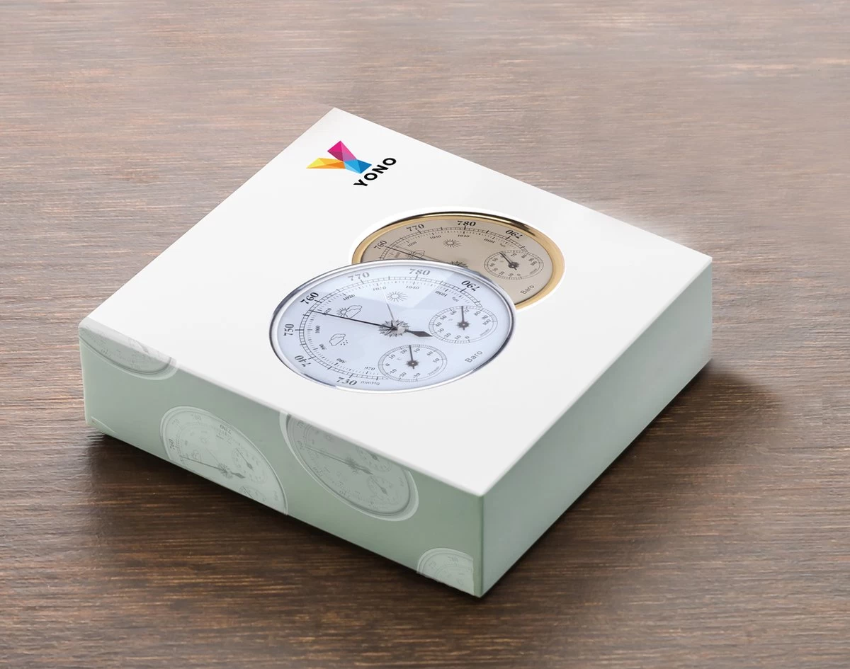 Luxe Barometer Weerstation Met Thermometer Hygrometer Messing Zilverkleurig – Voor Binnen En Buiten 9 Luxe Barometer Weerstation Met Thermometer Hygrometer Messing Zilverkleurig – Voor Binnen En Buiten - Afbeelding 7