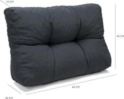 Palletkussen Basic Comfort Rugdeel Halve Pallet Lengte Grijs 60x40x10/20cm -Philips Hue Winkel 1200x955