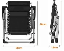 Brulo - Ligstoel Tuin - Ligstoelen - Strandstoel Opvouwbaar - Tuinstoel - Incl Tafel En Hoofdkussen -Philips Hue Winkel 1200x956 1