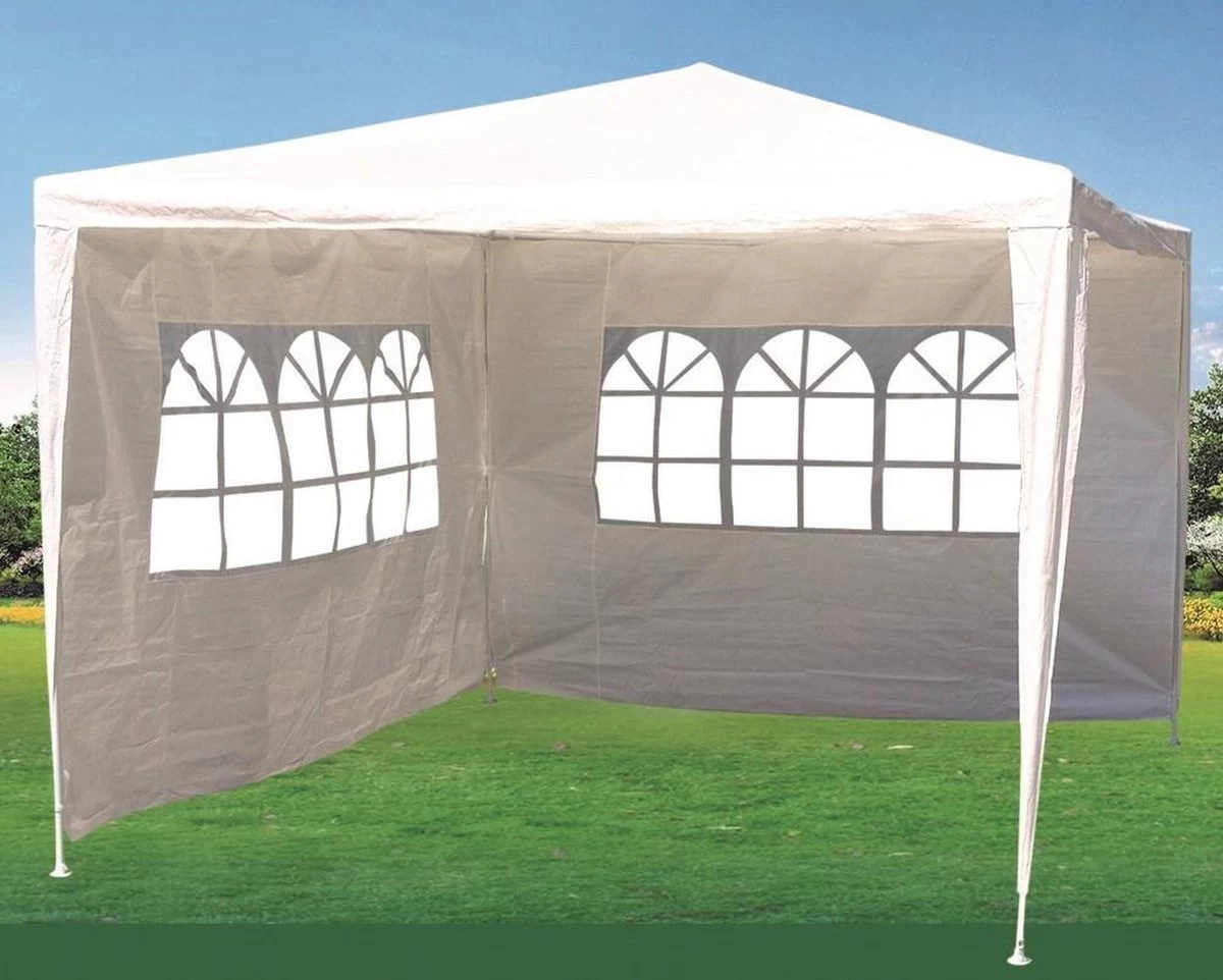 Garden Royal Partytent - 2 Zijwanden - 3 X 3 M - Wit 6 Garden Royal Partytent - 2 Zijwanden - 3 X 3 M - Wit - Afbeelding 4