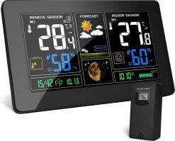 YONO Weerstation Binnen En Buiten – Draadloos Met Buitensensor - Thermometer - Hygrometer – Barometer - Maanstand – Datum En Tijd - WS300 Zwart -Philips Hue Winkel 1200x966 3