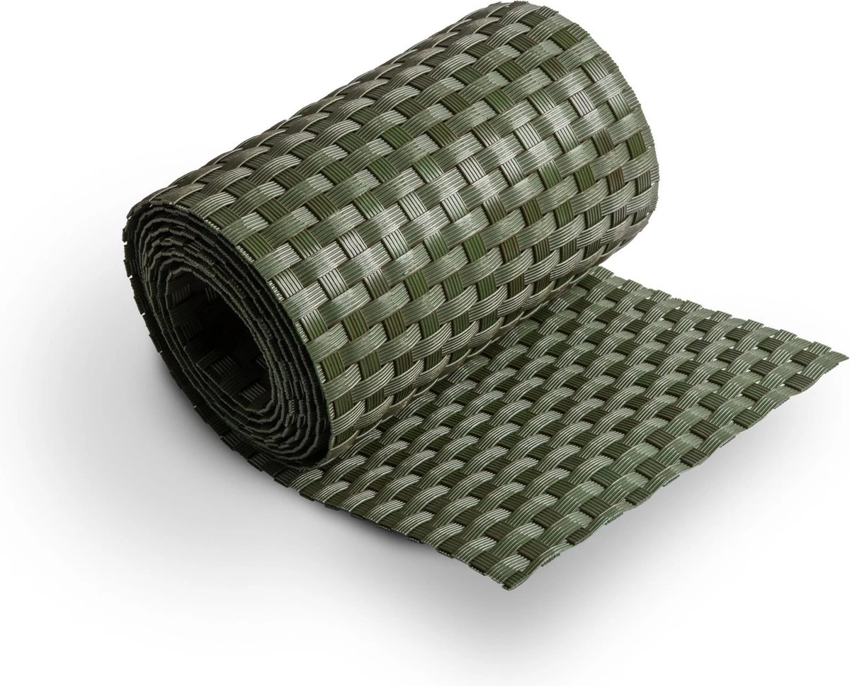 1 Rol Privacyband - Vlechtband Voor DSM Hekwerk Imitatie Rotan Groen 255x19cm 4 1 Rol Privacyband - Vlechtband Voor DSM Hekwerk Imitatie Rotan Groen 255x19cm - Afbeelding 2