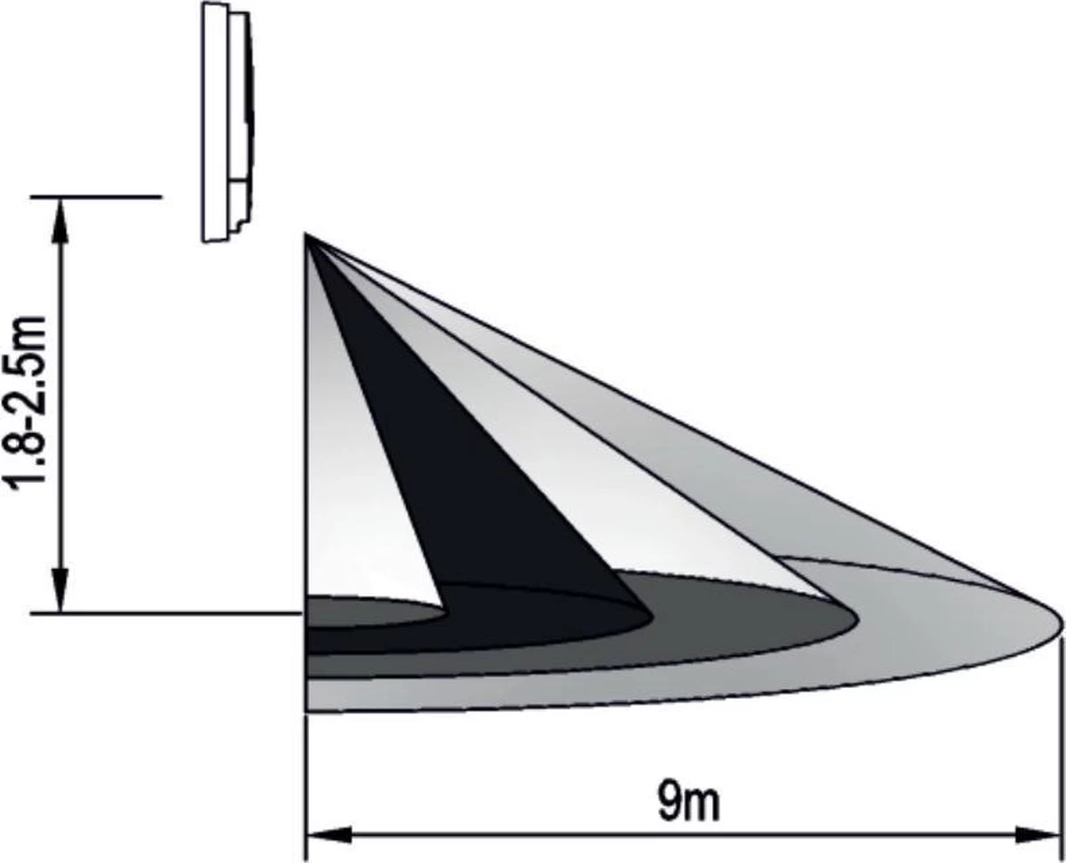 NEFRYT LED Buiten Wandlamp Met Bewegingssensor - Betonkleur Grijs / Concrete Grey - IP54 - IK08 Slagvast Polycarbonaat - 4000K - 1100lm - 15W/230V 5 NEFRYT LED Buiten Wandlamp Met Bewegingssensor - Betonkleur Grijs / Concrete Grey - IP54 - IK08 Slagvast Polycarbonaat - 4000K - 1100lm - 15W/230V - Afbeelding 3