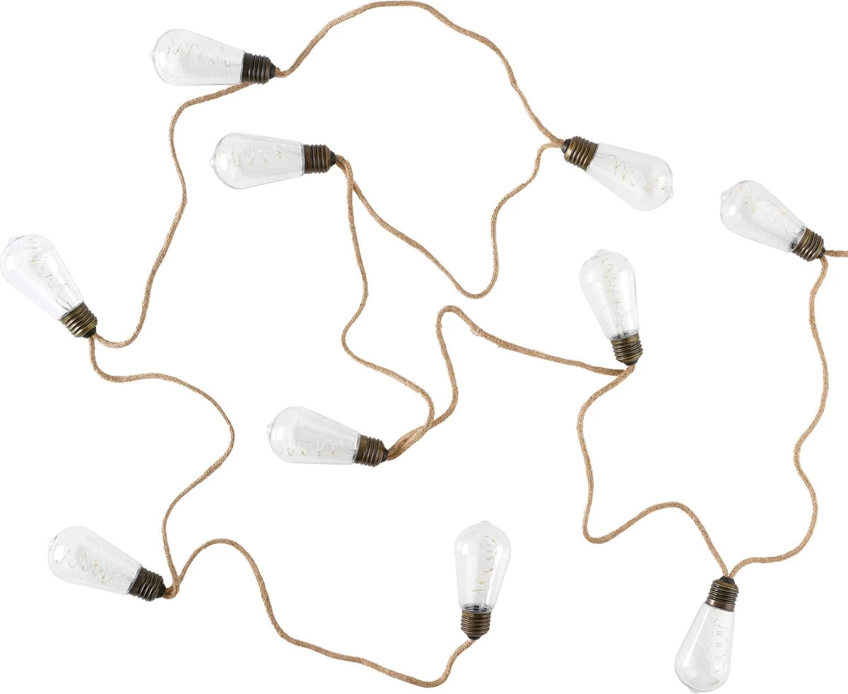 Luca Lighting Party Lichtsnoer Aan Touw - L315 Cm - Warm Wit 4 Luca Lighting Party Lichtsnoer Aan Touw - L315 Cm - Warm Wit - Afbeelding 2