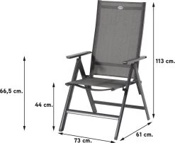 Hartman Aruba Aluminium Tuinstoel - Antraciet Verstelbaar -Philips Hue Winkel 1200x983 2