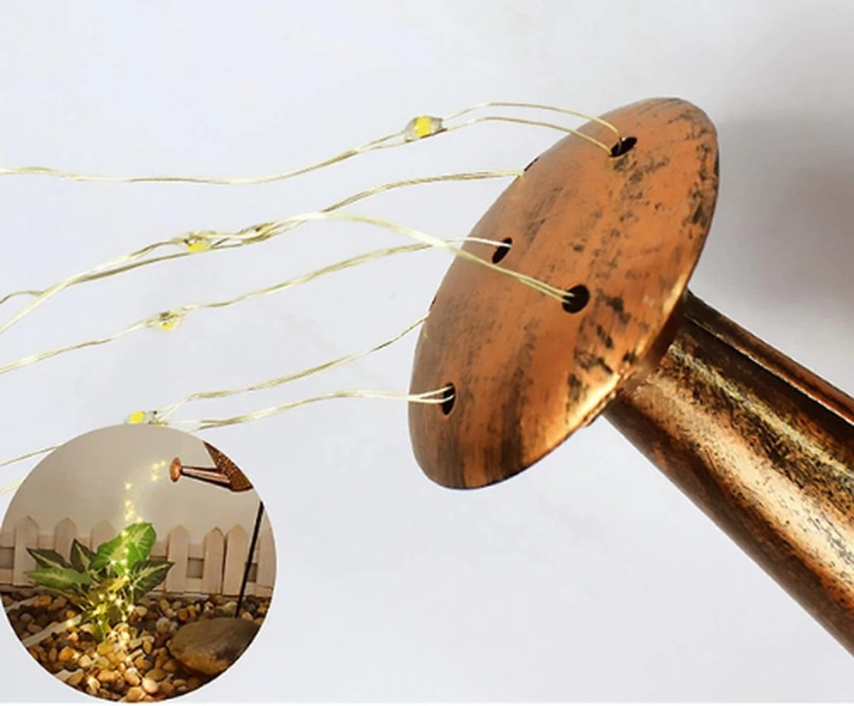 Exalight Gieter Lamp - IJzeren Solar Lantaarn - Tuin Decoratie - LED Licht - Lantaarn - Zonne Energie - Met Ronde Standaard 10 Exalight Gieter Lamp - IJzeren Solar Lantaarn - Tuin Decoratie - LED Licht - Lantaarn - Zonne Energie - Met Ronde Standaard - Afbeelding 8