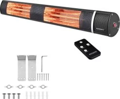 Monzana Infraroodstraler 3000W - 3 Standen Afstandsbediening - Zwart -Philips Hue Winkel 1200x998 4