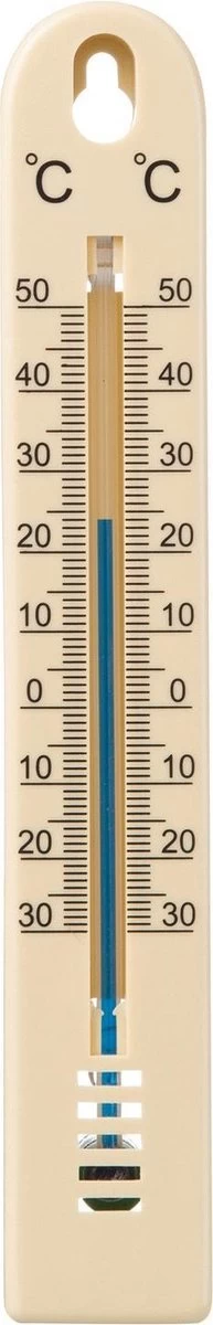 Nature Binnen/buiten Thermometer Beige Kunststof 3 X 17 Cm - Weermeters - Temperatuurmeters 3 Nature Binnen/buiten Thermometer Beige Kunststof 3 X 17 Cm - Weermeters - Temperatuurmeters