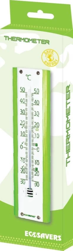 EcoSavers Thermometer Binnen En Buiten Met Advieswaarden Voor Vriezer , Koelkast En Woonkamer | Hoge Kwaliteit | Kunststof Wit Groen -Philips Hue Winkel 351x1200