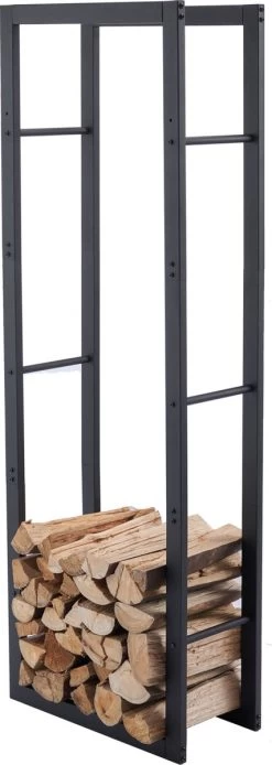 Lendo Online Brandhoutrek 50x25x148cm + Draagtas– Binnen En Buiten - Haardhout Opslag – Haardhoutrek – Houtopslag – Metaal -Philips Hue Winkel 427x1200