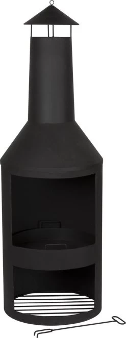 BBQ Collection Terrashaard - Met Schoorsteen - Houtkachel - 134 X 44,5 CM - Inclusief Pook - Zwart -Philips Hue Winkel 447x1200 1