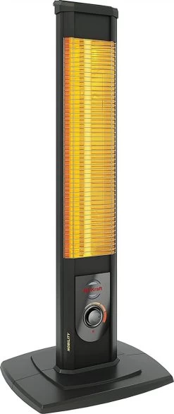 MirKraft - Infrarood Straalkachel - Terrasverwarmer-voor Binnen En Buiten - 2500W - ZWART