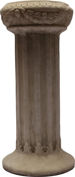 Tuinbeeld Sokkel (Wit/gepattineerd) - Decoratie Voor Binnen/buiten - Beton