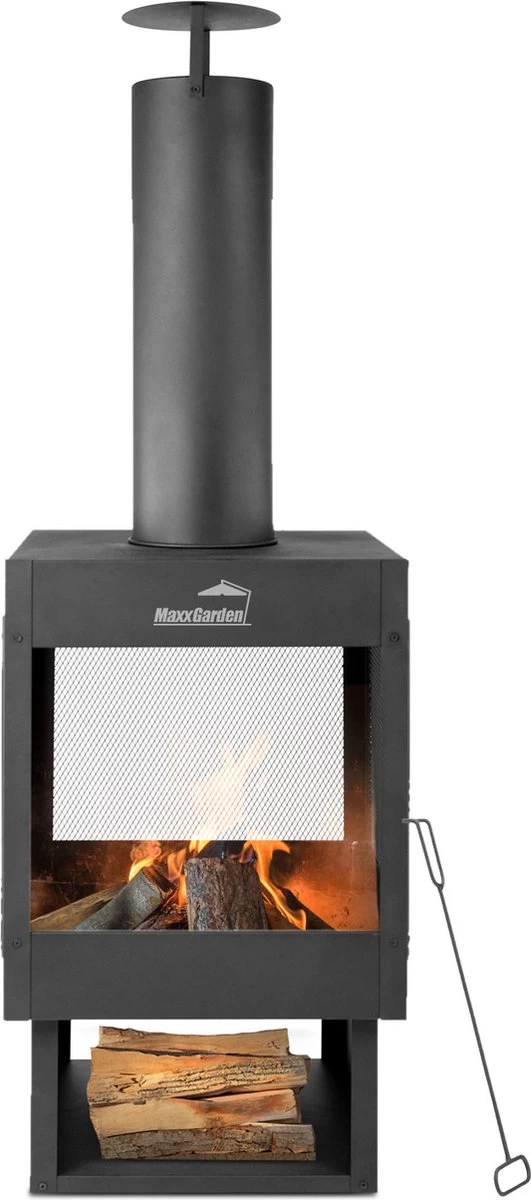 MaxxGarden Tuinhaard Grieks Apollo - Terrashaard - Vuurkorf - Terrasverwarmer - Terrasverwarming - Sfeerhaard - 45x45x135 Cm 4 MaxxGarden Tuinhaard Grieks Apollo - Terrashaard - Vuurkorf - Terrasverwarmer - Terrasverwarming - Sfeerhaard - 45x45x135 Cm - Afbeelding 2