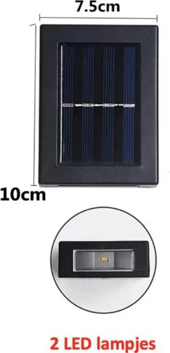 Merkloos Solar Tuinverlichting - Tuinverlichting Op Zonneenergie - Solar Wandlamp Voor Buiten - 2 LED Lichten - Warm Wit Licht - 2 Stuks - Large -Philips Hue Winkel 580x1200 1