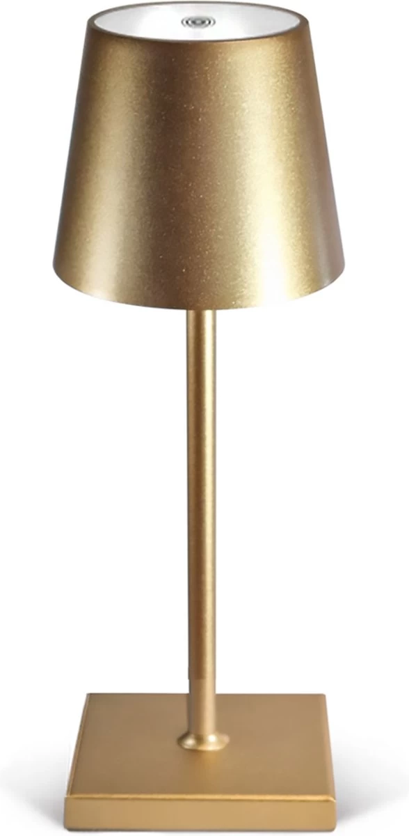 Goliving Tafellamp Op Batterijen - Oplaadbaar En Dimbaar - Moderne Touch Lamp Goud - Nachtlamp Draadloos - 26 CM 3 Goliving Tafellamp Op Batterijen - Oplaadbaar En Dimbaar - Moderne Touch Lamp Goud - Nachtlamp Draadloos - 26 CM