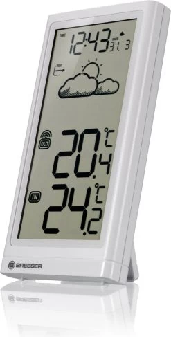Bresser Weerstation - Meteo Temp - Wit - Draadloos - Voor Binnen & Buiten