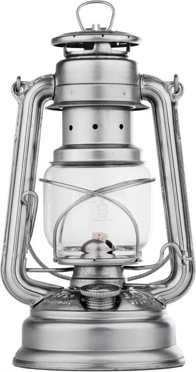 Feuerhand Olielamp / Stormlantaarn - 26 Cm - Verzinkt - Zilver 3 Feuerhand Olielamp / Stormlantaarn - 26 Cm - Verzinkt - Zilver