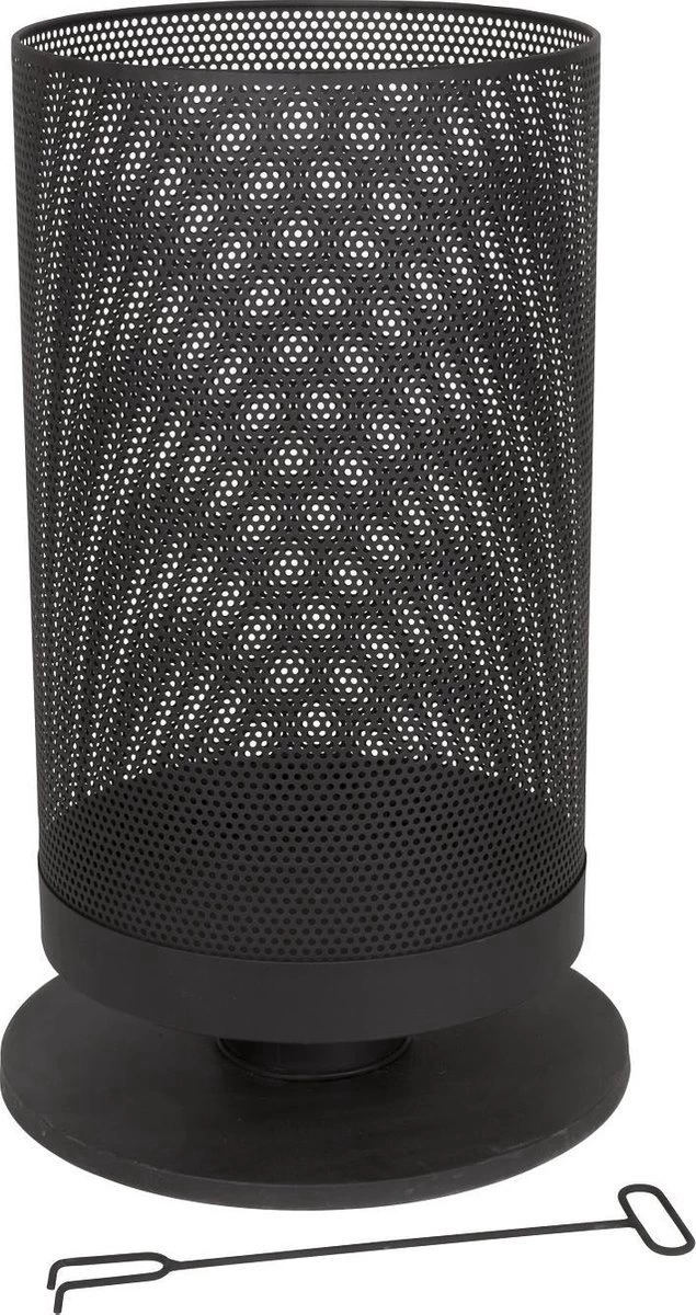 BBQ Collection Vuurkorf Op Voet - 72,5 Hoog - Ø 44,5 Cm - Inclusief Pook - Staal - Zwart 4 BBQ Collection Vuurkorf Op Voet - 72,5 Hoog - Ø 44,5 Cm - Inclusief Pook - Staal - Zwart - Afbeelding 2