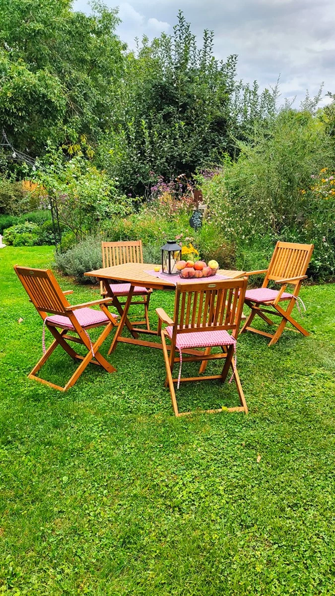 Merkloos Luxe Tuinset 'Sydney' - 5-delig - Acaciahout - FSC Gecertificeerd 10 Merkloos Luxe Tuinset 'Sydney' - 5-delig - Acaciahout - FSC Gecertificeerd - Afbeelding 8