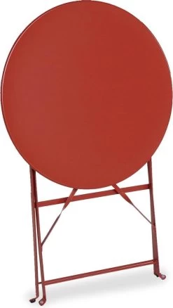 Emilia - Ronde Inklapbare Bistrotafel Ø60cm Van Gepoedercoat Staal – Terra Cotta -Philips Hue Winkel 677x1200