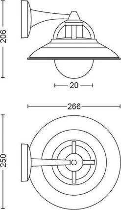 Philips Mygarden Cormorant Wandlamp Buiten - Muurlamp - Tuinverlichting LED Buiten - Buitenlamp - Incl. Philips Hue White Filament Standaardlamp E27 - Zwart -Philips Hue Winkel 696x1200