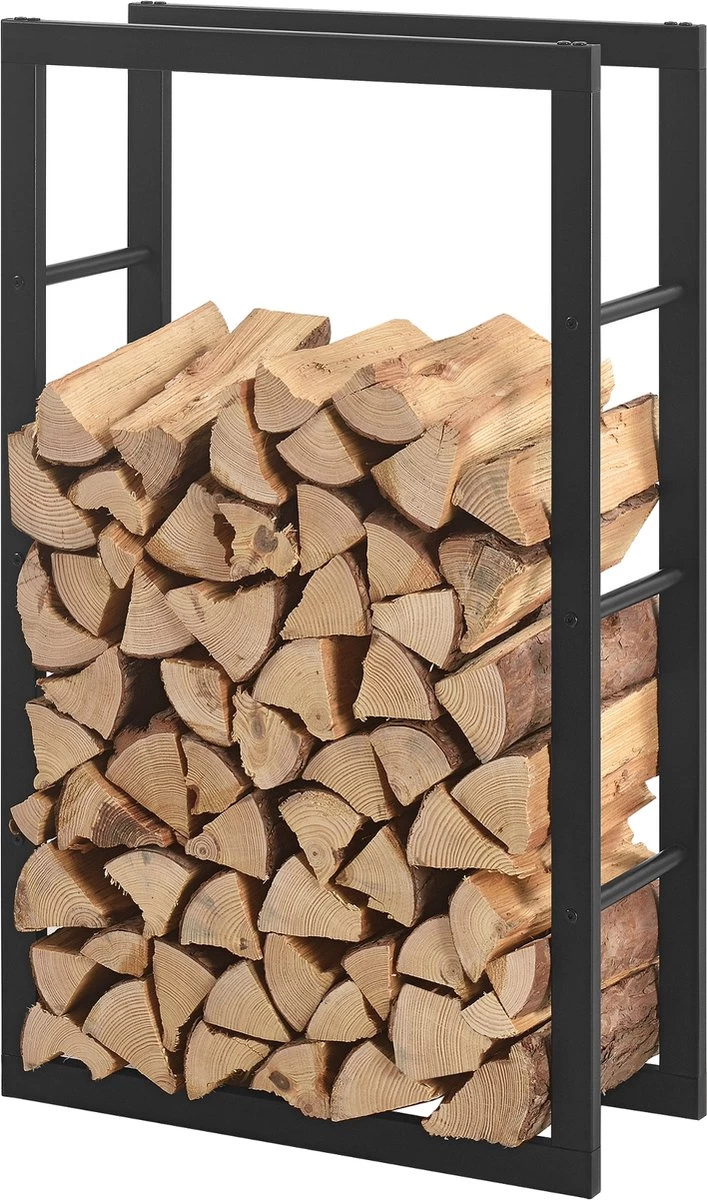 Brandhout Rek Houtopslag Täby Zwart 60x25x100 Cm 3 Brandhout Rek Houtopslag Täby Zwart 60x25x100 Cm