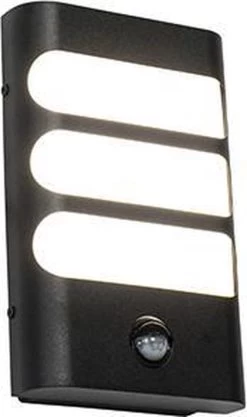 QAZQA Gaev - Moderne LED Wandlamp Met Bewegingsmelder | Bewegingssensor | Sensor Voor Buiten - 1 Lichts - D 5 Cm - Zwart - Buitenverlichting -Philips Hue Winkel 710x1200 1