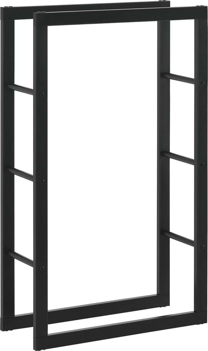 Brandhout Rek Houtopslag Täby Zwart 60x25x100 Cm 6 Brandhout Rek Houtopslag Täby Zwart 60x25x100 Cm - Afbeelding 4