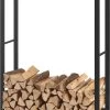 Stalen Brandhoutrek Houtopslag Zwart 100x150x25 Cm