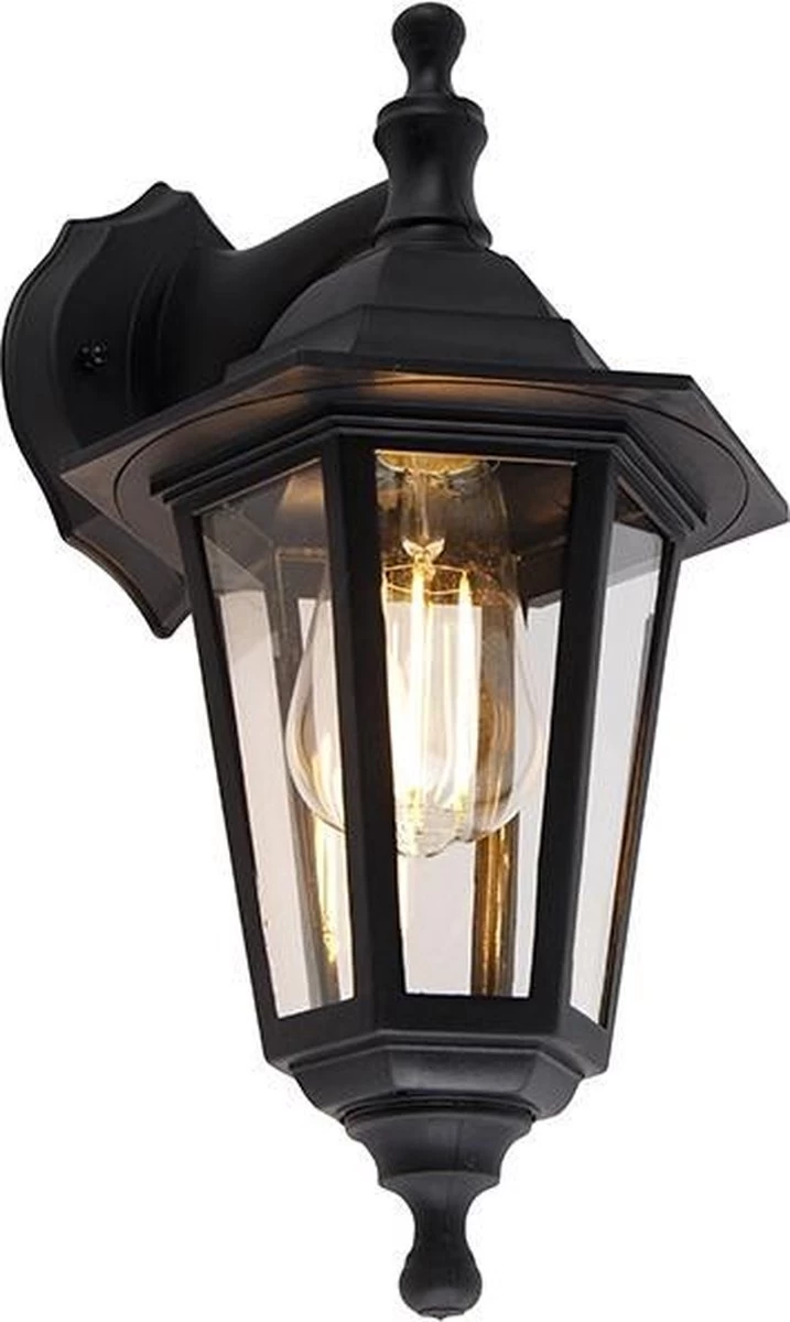 QAZQA New Haven - Klassieke Wandlamp Voor Buiten - 1 Lichts - D 212 Mm - Zwart - Buitenverlichting 20 QAZQA New Haven - Klassieke Wandlamp Voor Buiten - 1 Lichts - D 212 Mm - Zwart - Buitenverlichting - Afbeelding 18