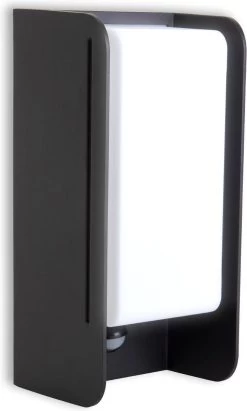 B.K.Licht - Buiten Wandlamp - Met Bewegingssensor - Voor Buiten - Netstroom - Metalen - Rechthoekige - Zwarte Wandlampen - Met 1 Lichtpunt - IP44 - Buitenverlichting - Buitenlamp - E27 Fitting - 25.5x12x10 Cm - Excl. Lichtbron