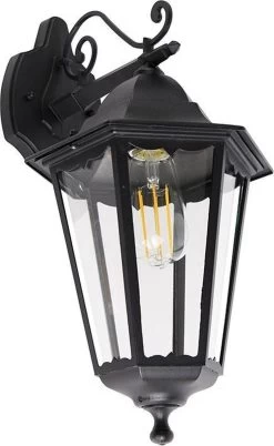 QAZQA New_orleans - Klassieke Wandlamp Voor Buiten - 1 Lichts - D 26.8 Cm - Zwart - Buitenverlichting -Philips Hue Winkel 737x1200 1