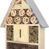 Navaris Houten Insectenhotel XL - Design Insectenhotel Met Natuurlijke Materialen - Voor Bijen, Lieveheersbeestjes En Vlinders - Om Op Te Hangen