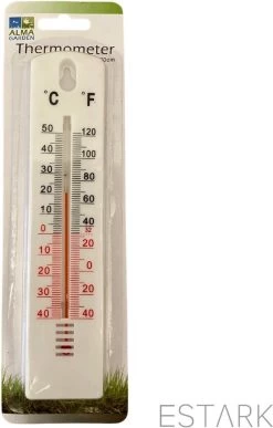 ESTARK® Thermometer - Buitenthermometer - Binnenthermometer - Metalen Binnen Buiten Thermometer - Wit - Thermometer Voor Aan Muur Gevel - Kwik - Draadloos - Min/Max - Muurthermometer - Kozijnthermometer - Temperatuurmeter - Thermometer Wit -Philips Hue Winkel 766x1200 1