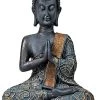 Boeddha (namaste) Antieke Finish Thailand - 15x10x23 - 380 - Polyresin