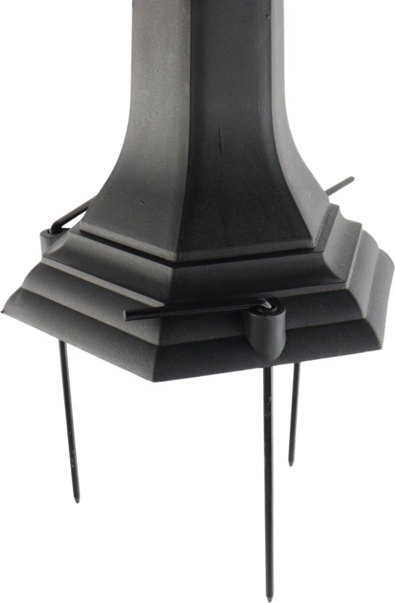 Orange85 Lantaarn - Solar LED - Zwart - Tuin - 83 Cm - Zonne Energie 5 Orange85 Lantaarn - Solar LED - Zwart - Tuin - 83 Cm - Zonne Energie - Afbeelding 3