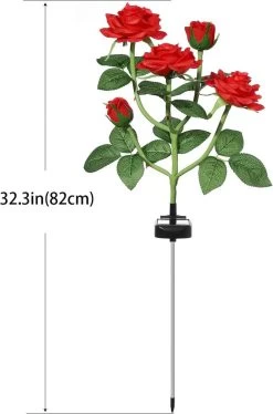 Merkloos 2 Stuks - Solar LED Rozen Tuinverlichting - IP65 Waterproof - Voor Buiten - Koraal Ontwerp - Decoratief Tuin Verlichting - Kunstbloemen Op Zonne- Energie - Tuinverlichting Op Zon Energie - Zonne Prikspot - Solar Tuindecor - Blauw -Philips Hue Winkel 792x1200