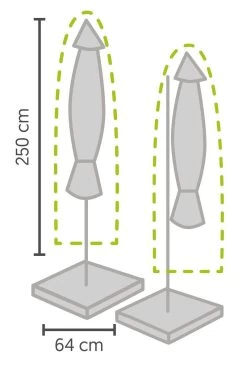 Weersbestendige Parasolhoes - Max. 4 X 4 M - Grijs / Antraciet - Zweefparasol -Philips Hue Winkel 800x1200 6