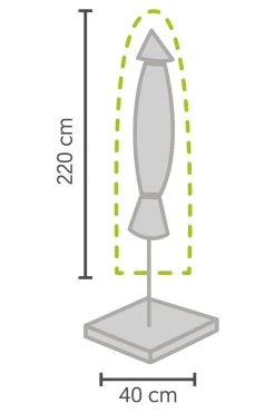 Weersbestendige Parasolhoes - Rond & Vierkant - Max. 3 X 3 M - Grijs / Antraciet - Stokparasol -Philips Hue Winkel 800x1200 7