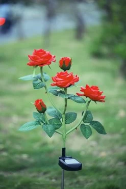 Merkloos 2 Stuks - Solar LED Rozen Tuinverlichting - IP65 Waterproof - Voor Buiten - Koraal Ontwerp - Decoratief Tuin Verlichting - Kunstbloemen Op Zonne- Energie - Tuinverlichting Op Zon Energie - Zonne Prikspot - Solar Tuindecor - Blauw -Philips Hue Winkel 800x1200 74